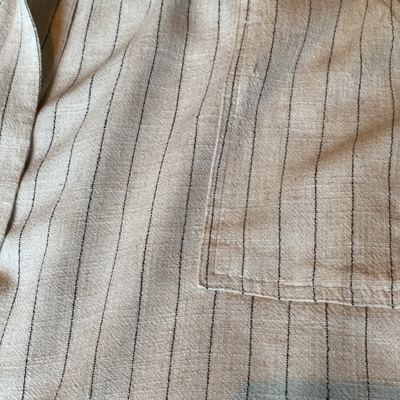 Woman’s size 16/XL shorts. Cream with black stripe. 6” inseam. Loose fit. - Picture 2 of 4